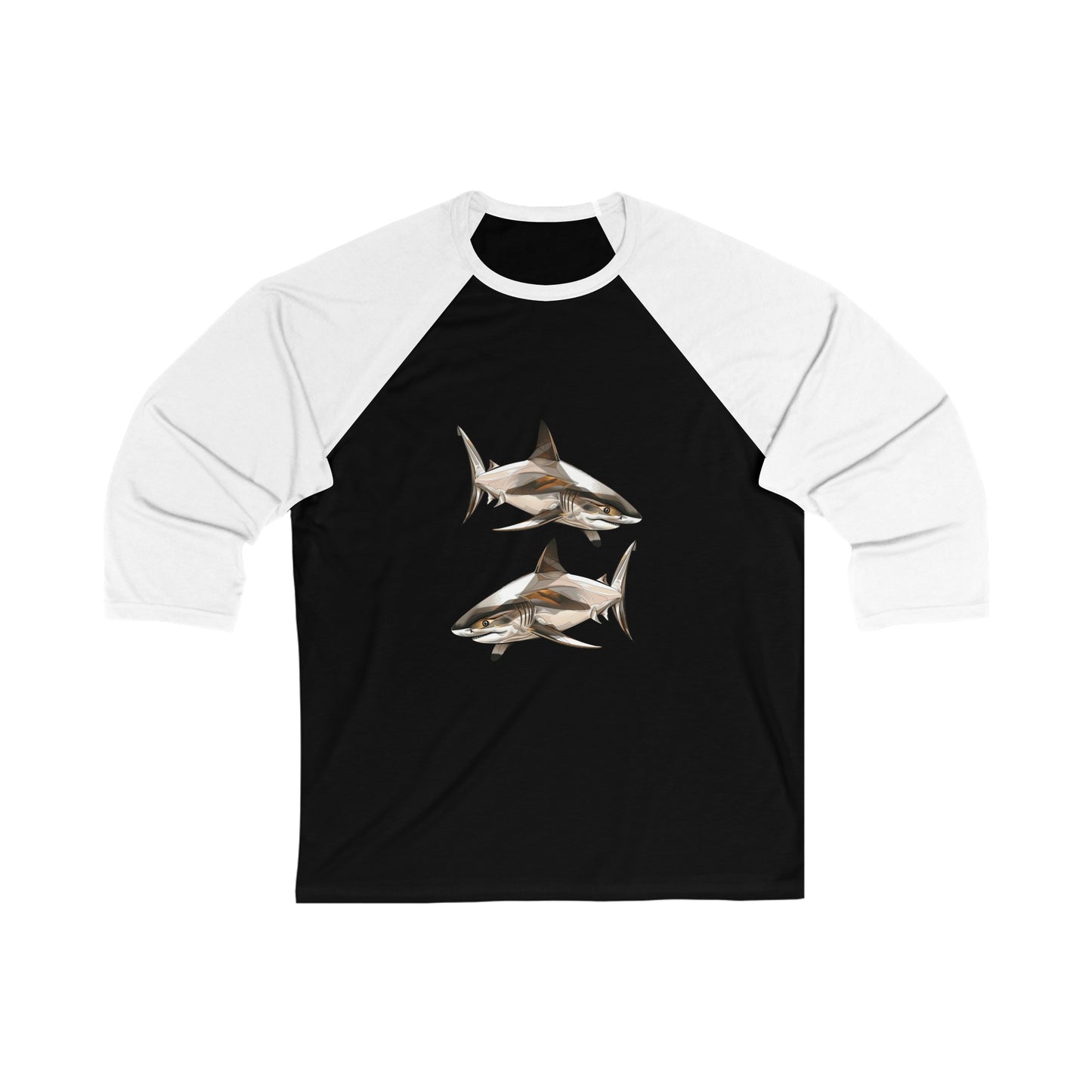 Unisex 3\4 Sleeve. Shark Collection. 3 colors