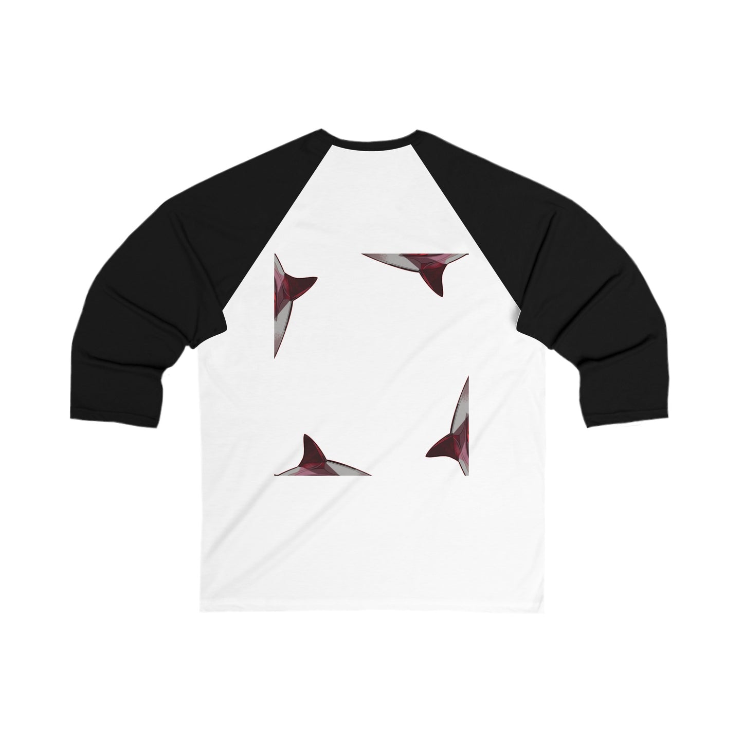 Unisex 3\4 Sleeve. Shark Collection. 4 colors
