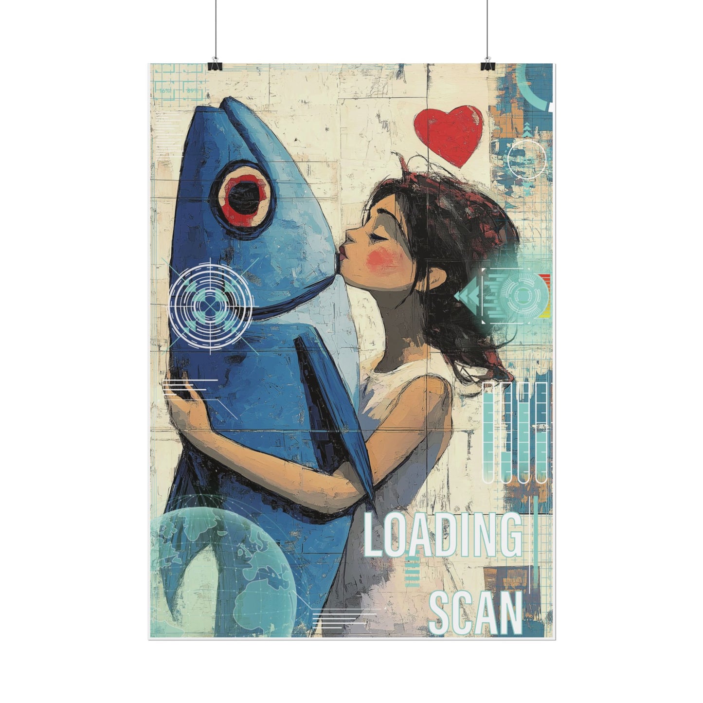 Vertical Rolled Posters. fish collection