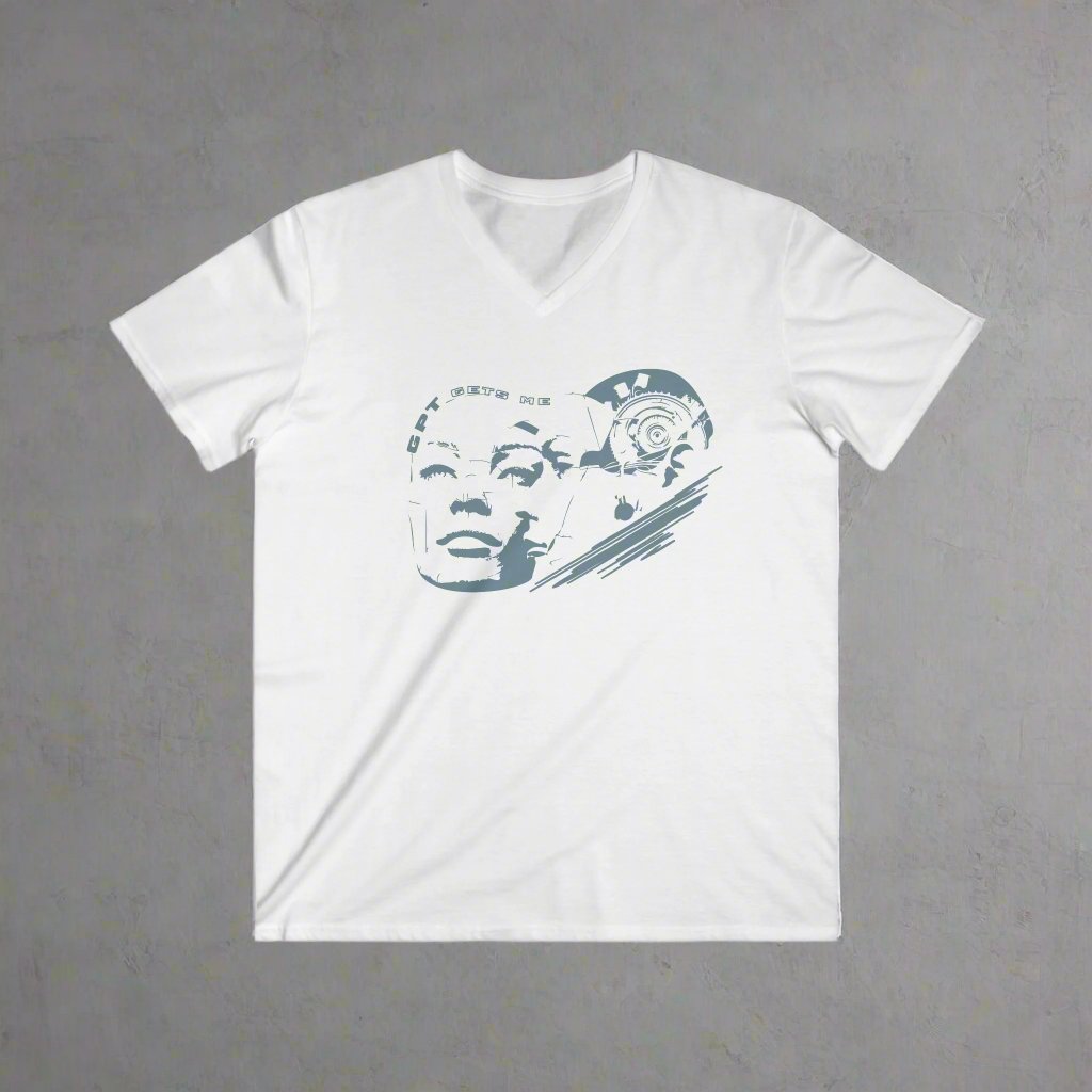 Men's Fitted V-Neck Tee. "Love GPT"collection