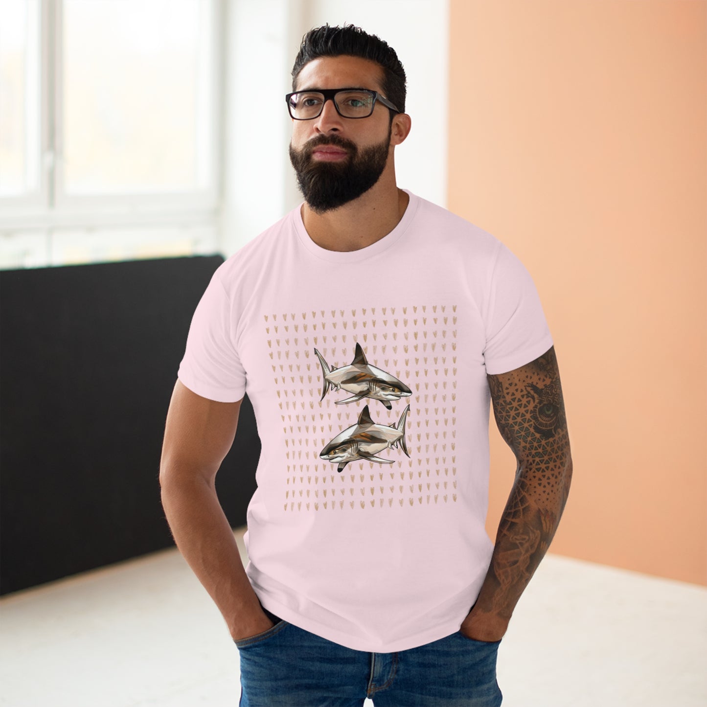 Men's T-shirt. Single Jersey. Shark collection. 9 colours
