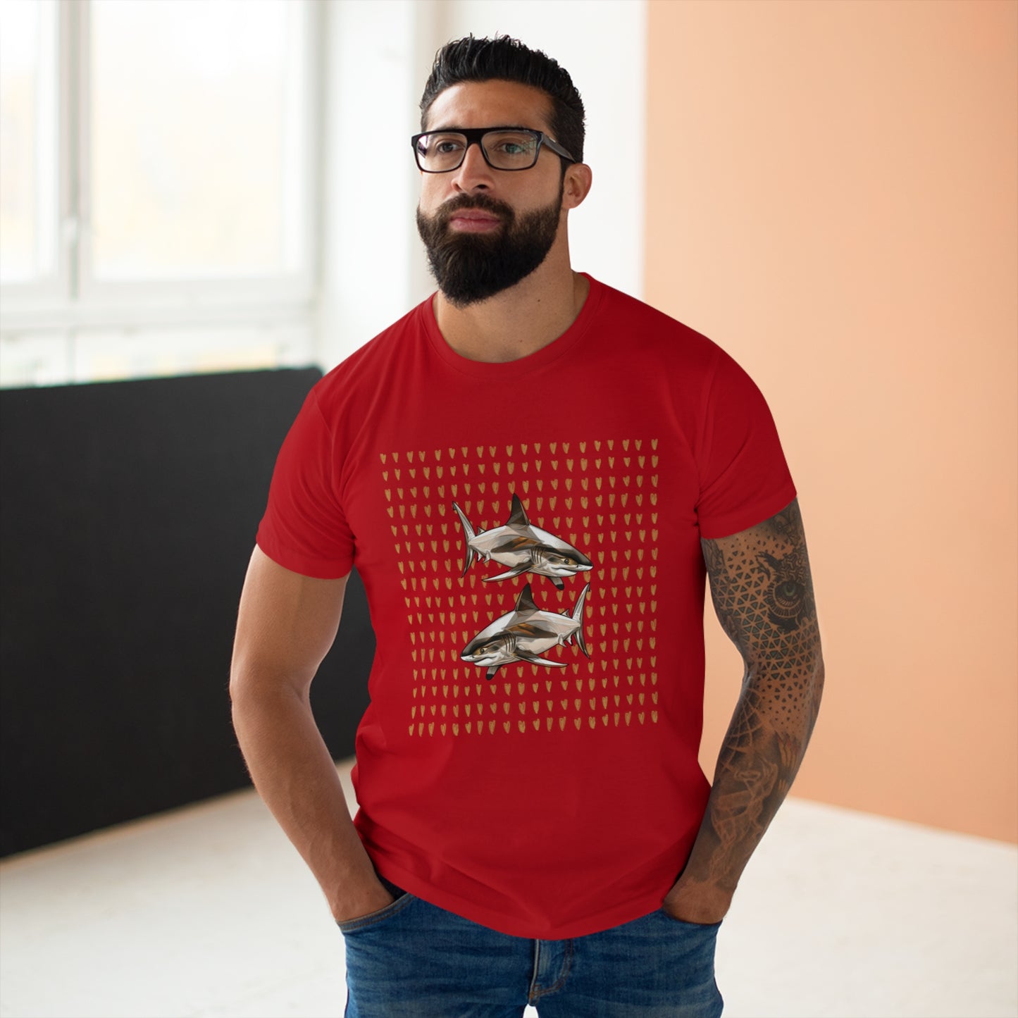 Men's T-shirt. Single Jersey. Shark collection. 9 colours