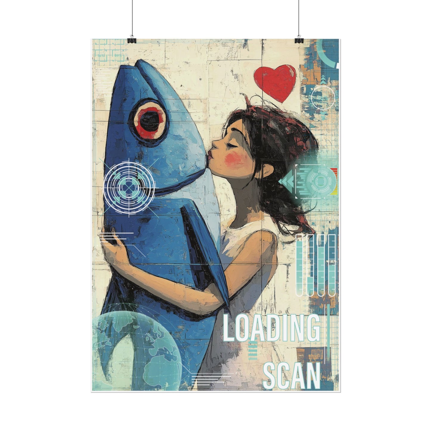 Vertical Rolled Posters. fish collection