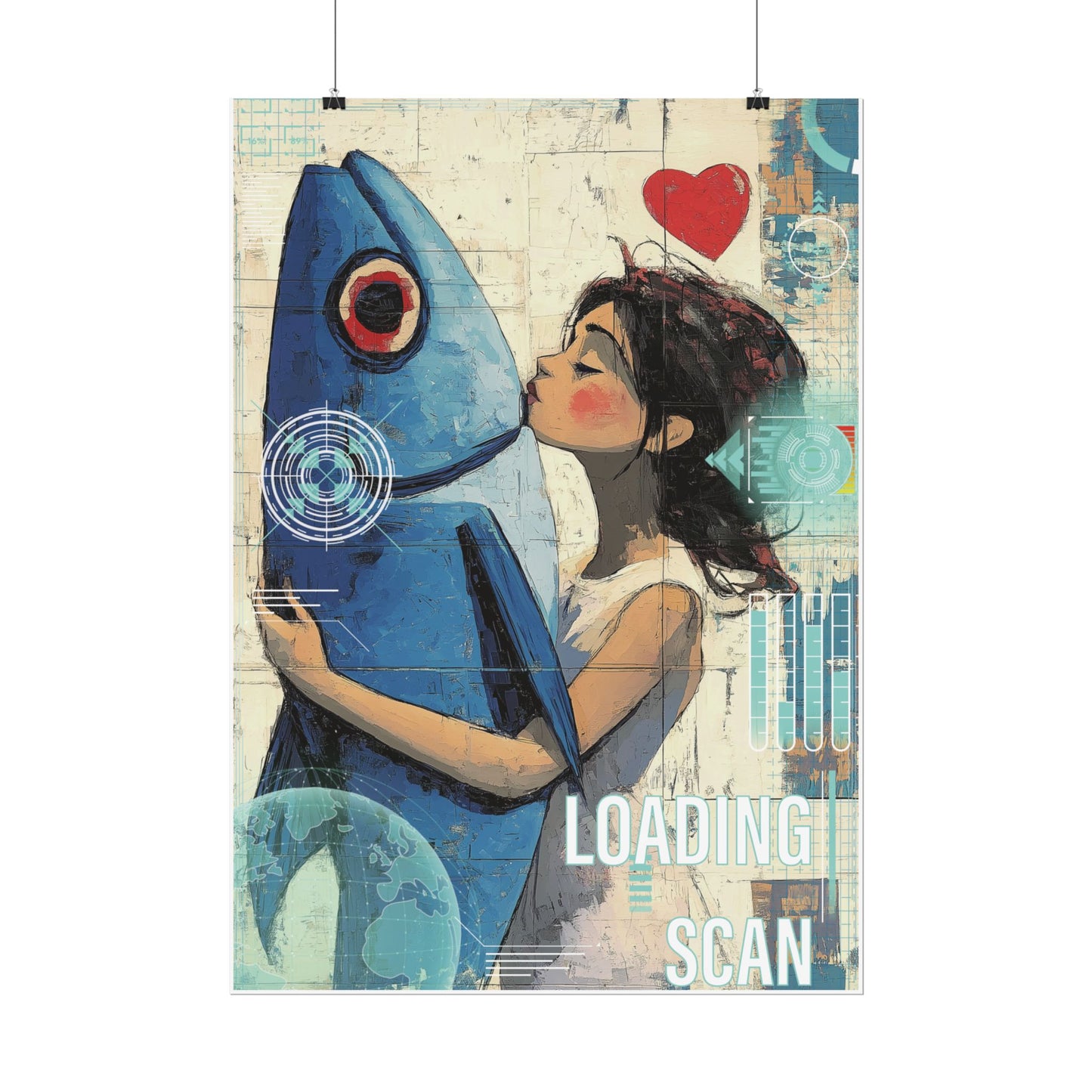 Vertical Rolled Posters. fish collection