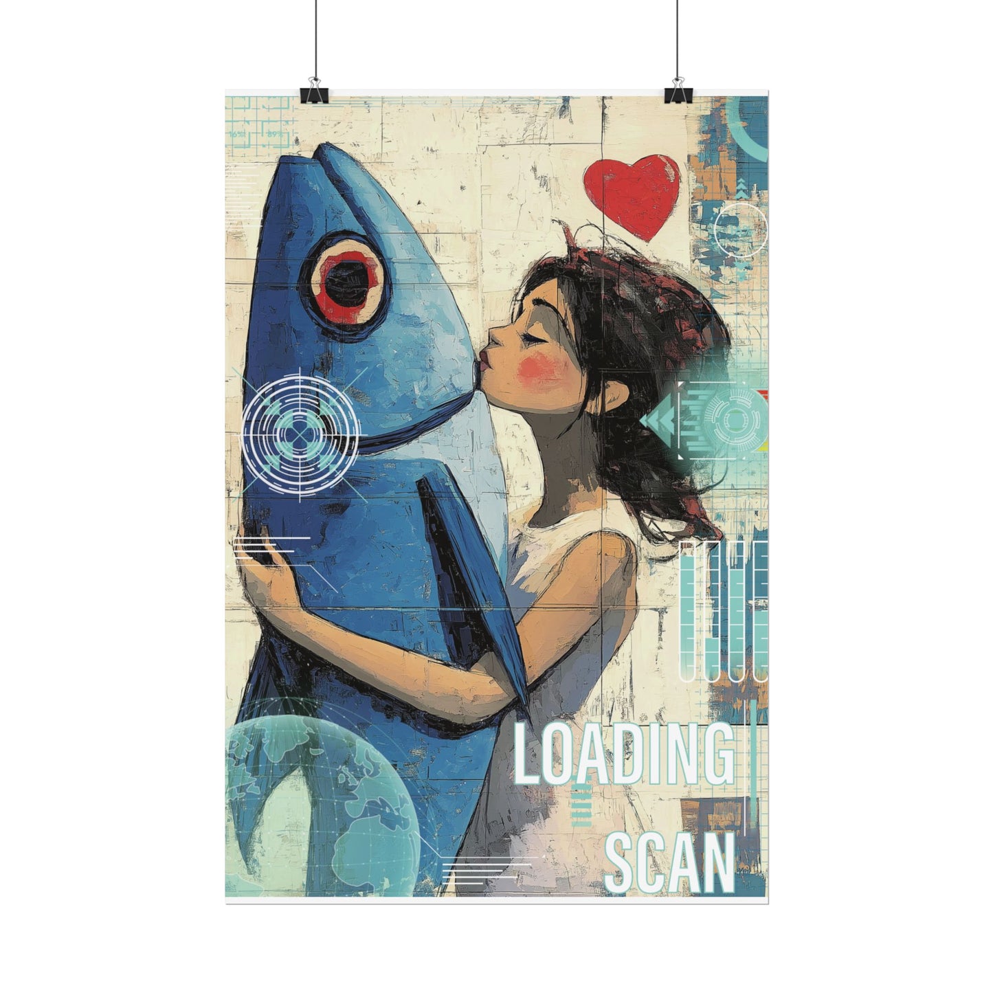 Vertical Rolled Posters. fish collection