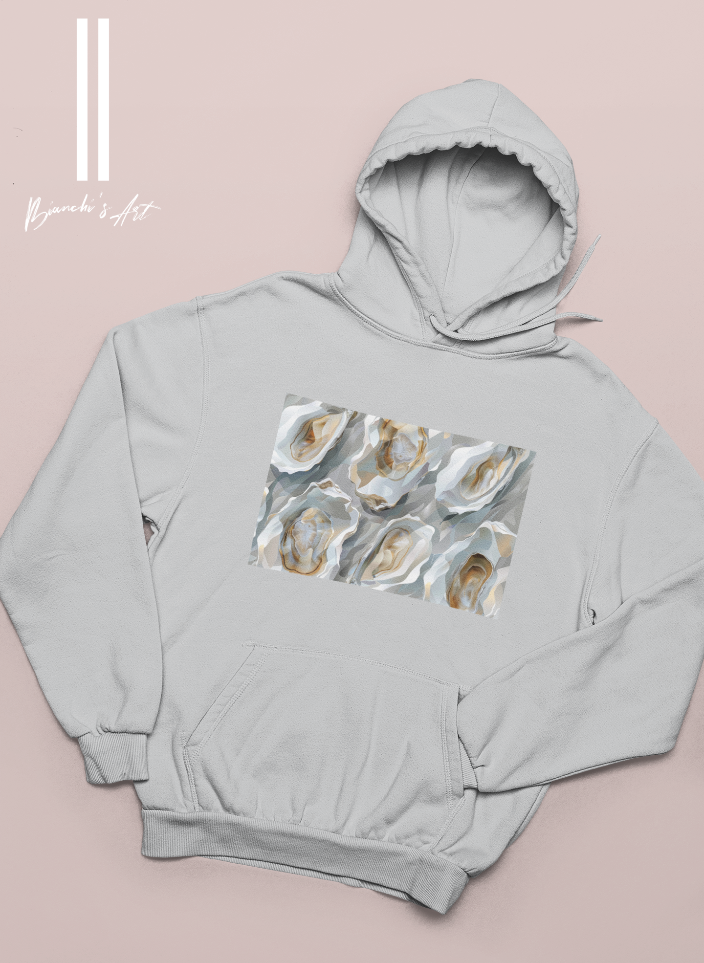 Unisex Hoodie. Oysters collection. 5 colours