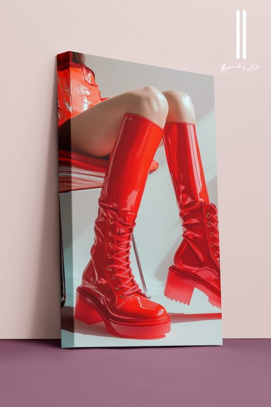 Matte Canvas, Stretched. Red chair collection